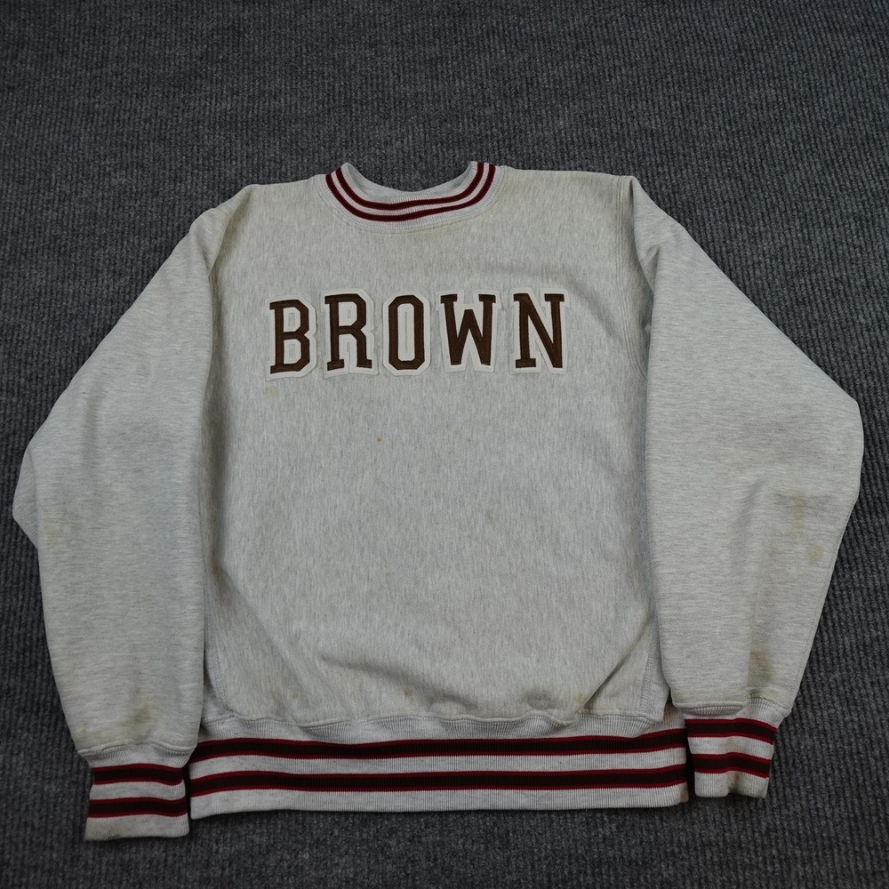Vintage Brown Bears Sweatshirt Mens XL Gray NCAA Mt Spokane Knitting USA